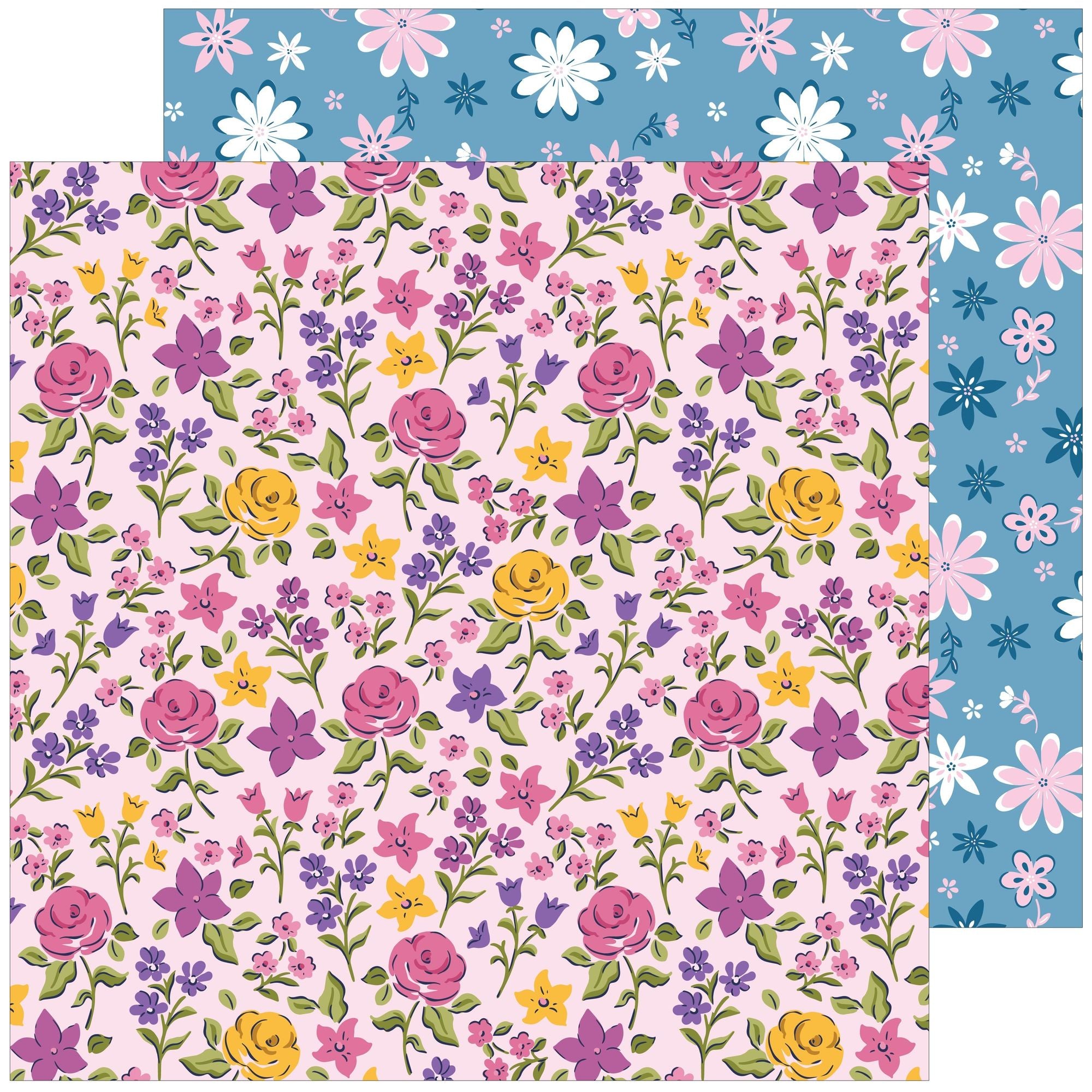 Pinkfresh Studio Lovely Lane 12 x 12 Paper Pack 280225 Floral Designs