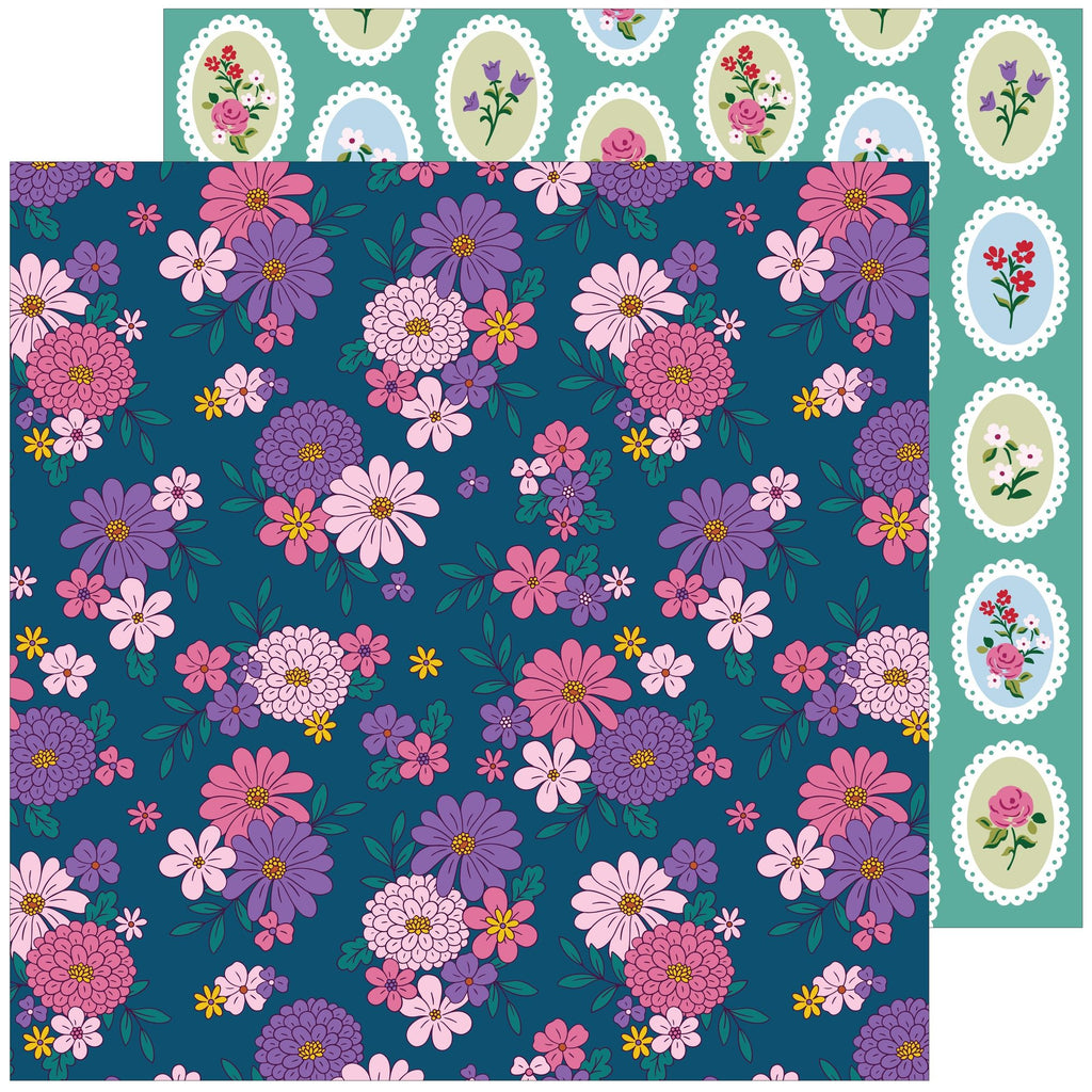Pinkfresh Studio Lovely Lane 12 x 12 Paper Pack 280225 Floral Frames Designs