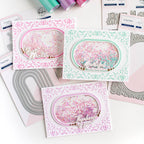 Pinkfresh Studio Nested Elongated Ovals Press Plate pf164es Cards Set