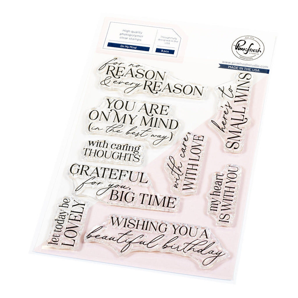 Pinkfresh Studio On My Mind Clear Stamps 308025