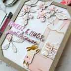 Pinkfresh Studio Patisserie Pals Stencils 279025 Just Because Card | color-code:ALT01