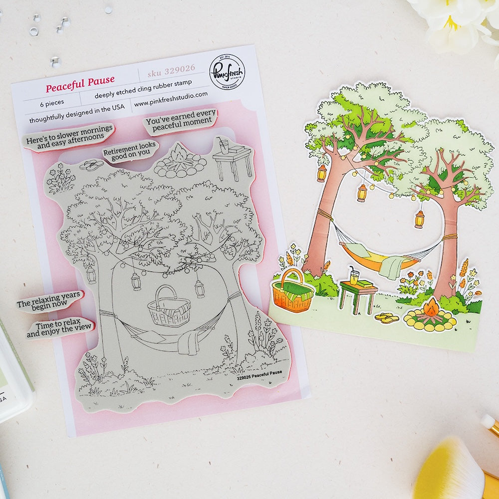 Pinkfresh Studio Peaceful Pause Cling Stamps 329026