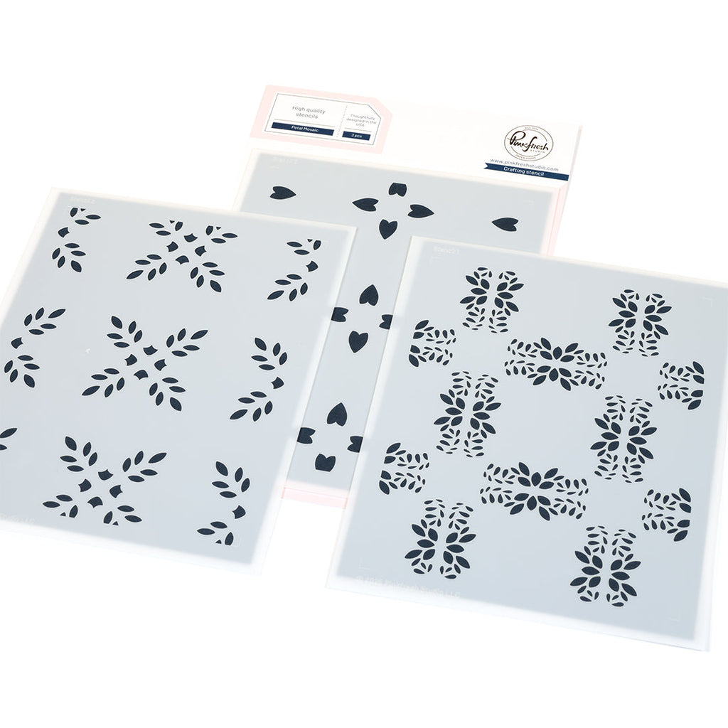 Pinkfresh Studio Petal Mosaic Stencils 309725