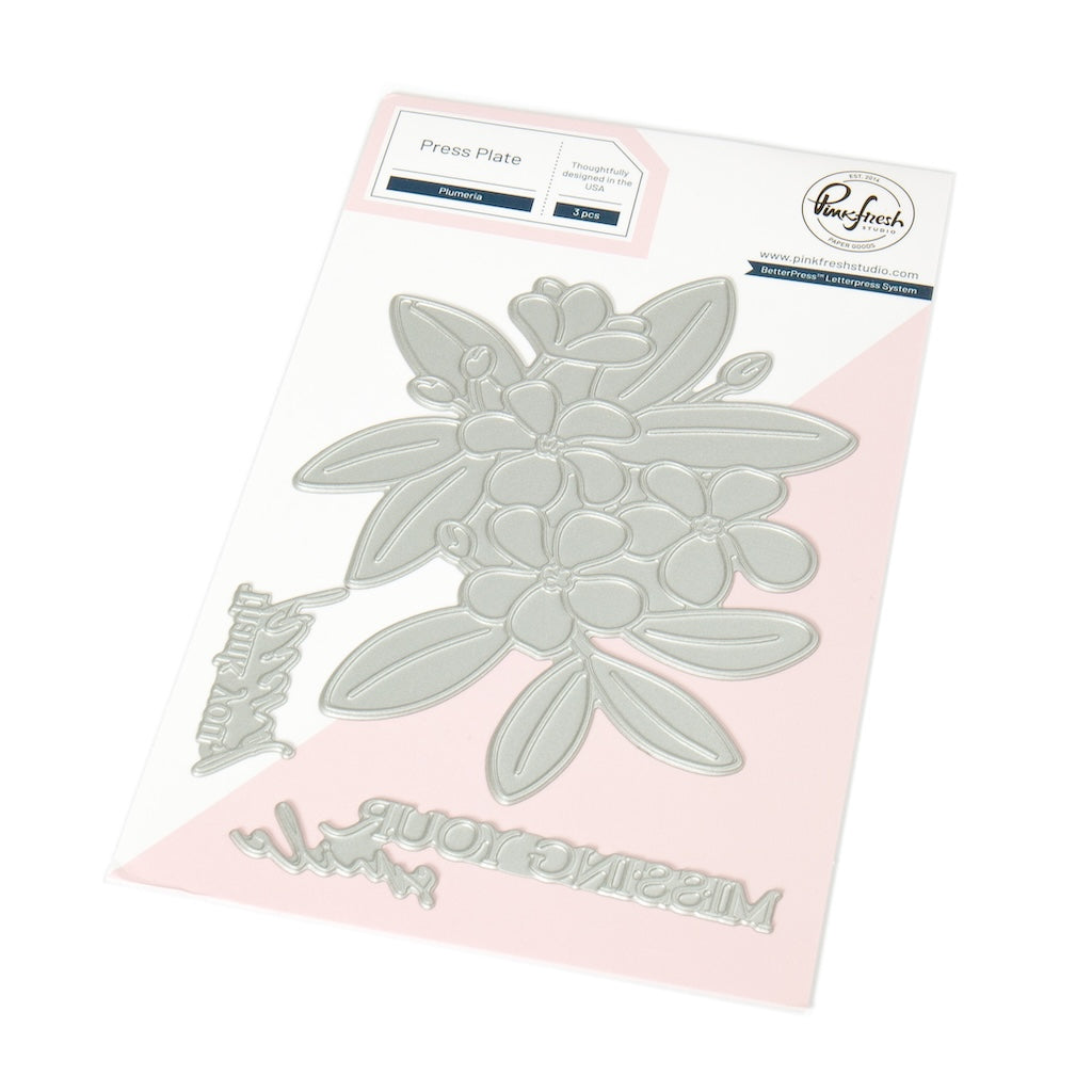 Pinkfresh Studio Plumeria Press Plates 272925