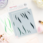 Pinkfresh Studio Ribbon Cascade Stencils 316126