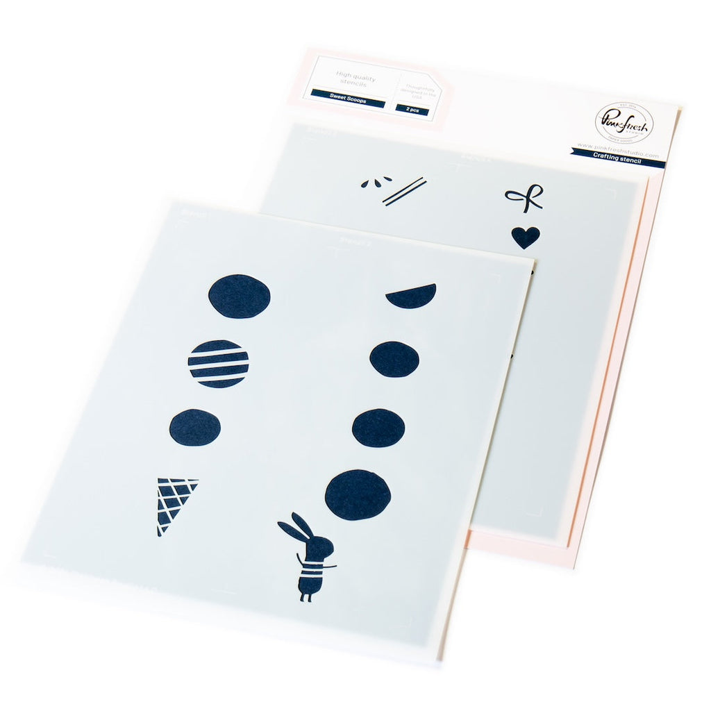 Pinkfresh Studio Sweet Scoops Stencils 279525