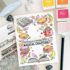 Pinkfresh Studio Twilight Tales Clear Stamps 294725 Magical Chapters Card