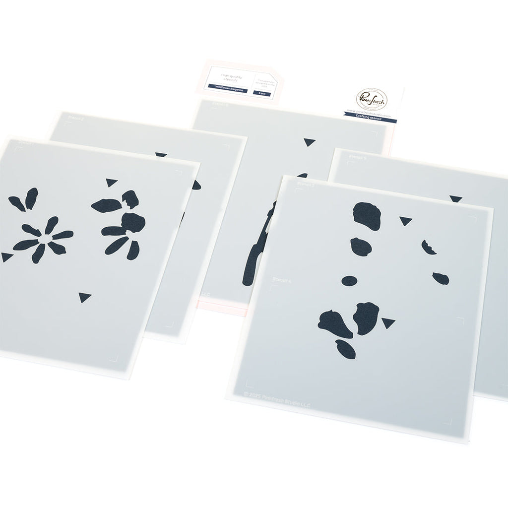 Pinkfresh Studio Wildflower Elegance Stencils 307725