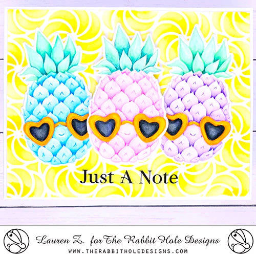 The Rabbit Hole Designs Candy Twist Stencil trh-004s just a note