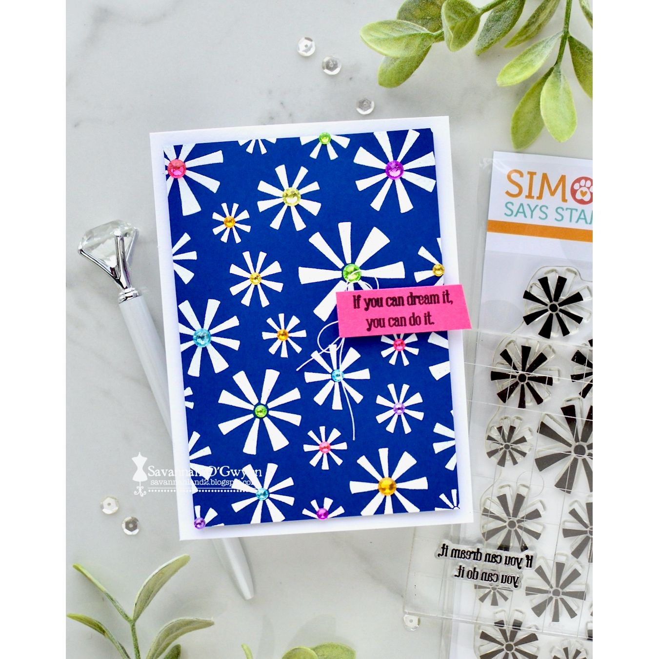 Simon Says Clear Stamp Pinwheel Party Background 1347ss Beautiful Moments Encouragement Card | color-code:ALT02
