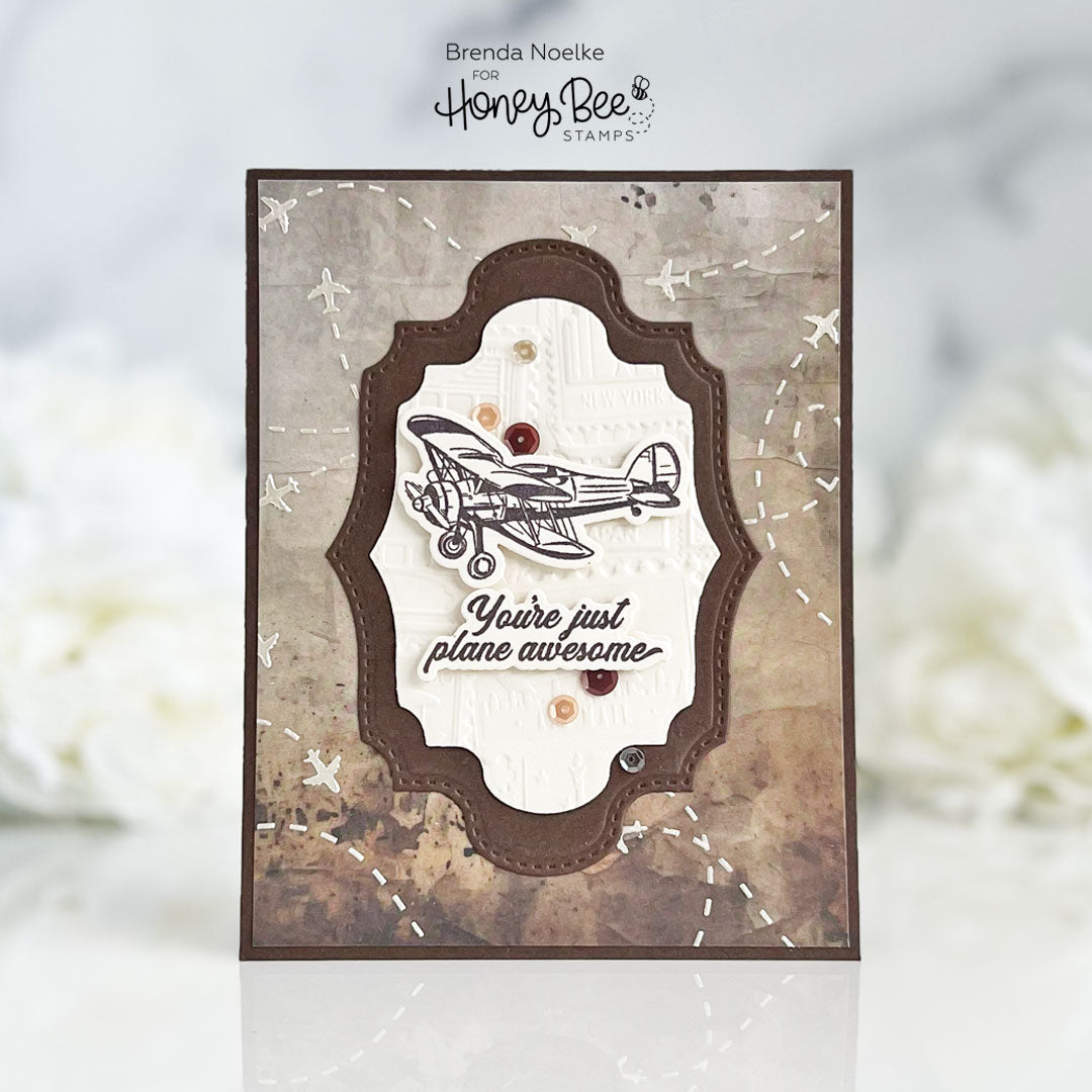 Honey Bee Plane Awesome Dies hbds-598 You're Just Plane Awesome Card