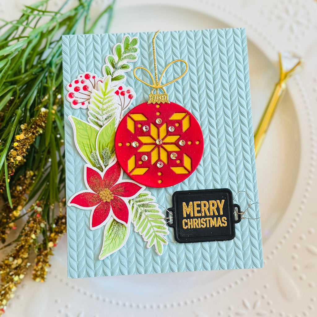Simon Says Stamp Plaque Slides Wafer Dies 1351sdc Sugar and Spice Holiday Card