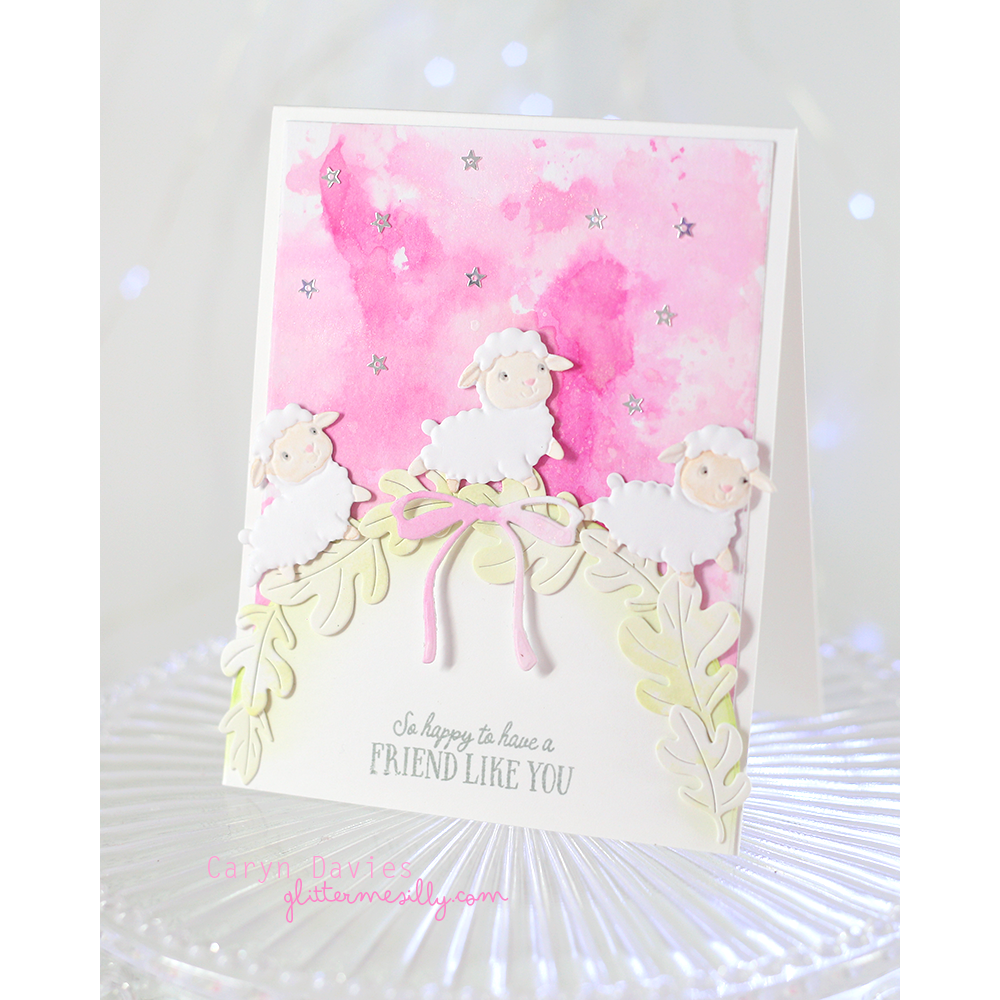 Simon Says Stamp Embossing Folder Dies and Stencils Playful Lambs set1187pl Beautiful Moments Friend Card | color-code:ALT04