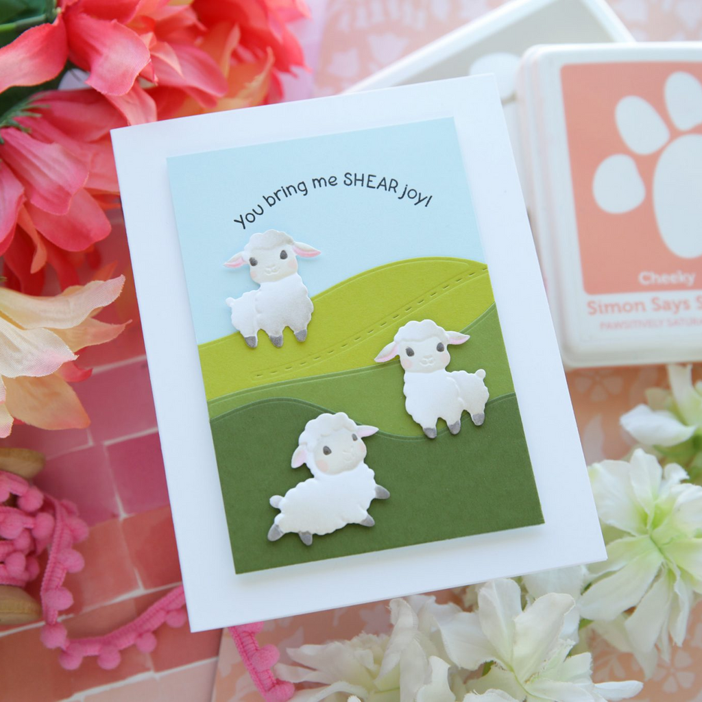 Simon Says Stamp Embossing Folder and Cutting Dies Playful Lambs sfd592 Beautiful Moments Friend Card | color-code:ALT07