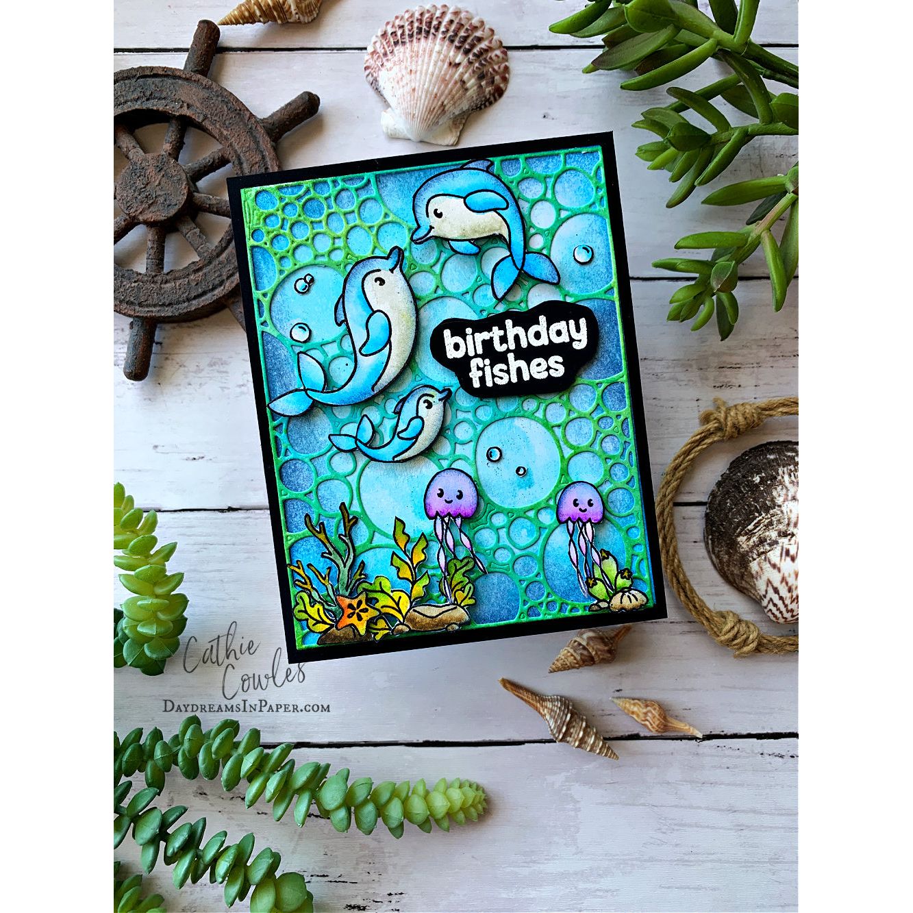 Simon Says Stamps and Dies Playful Dolphins set1004pd Friend Like You Birthday Card