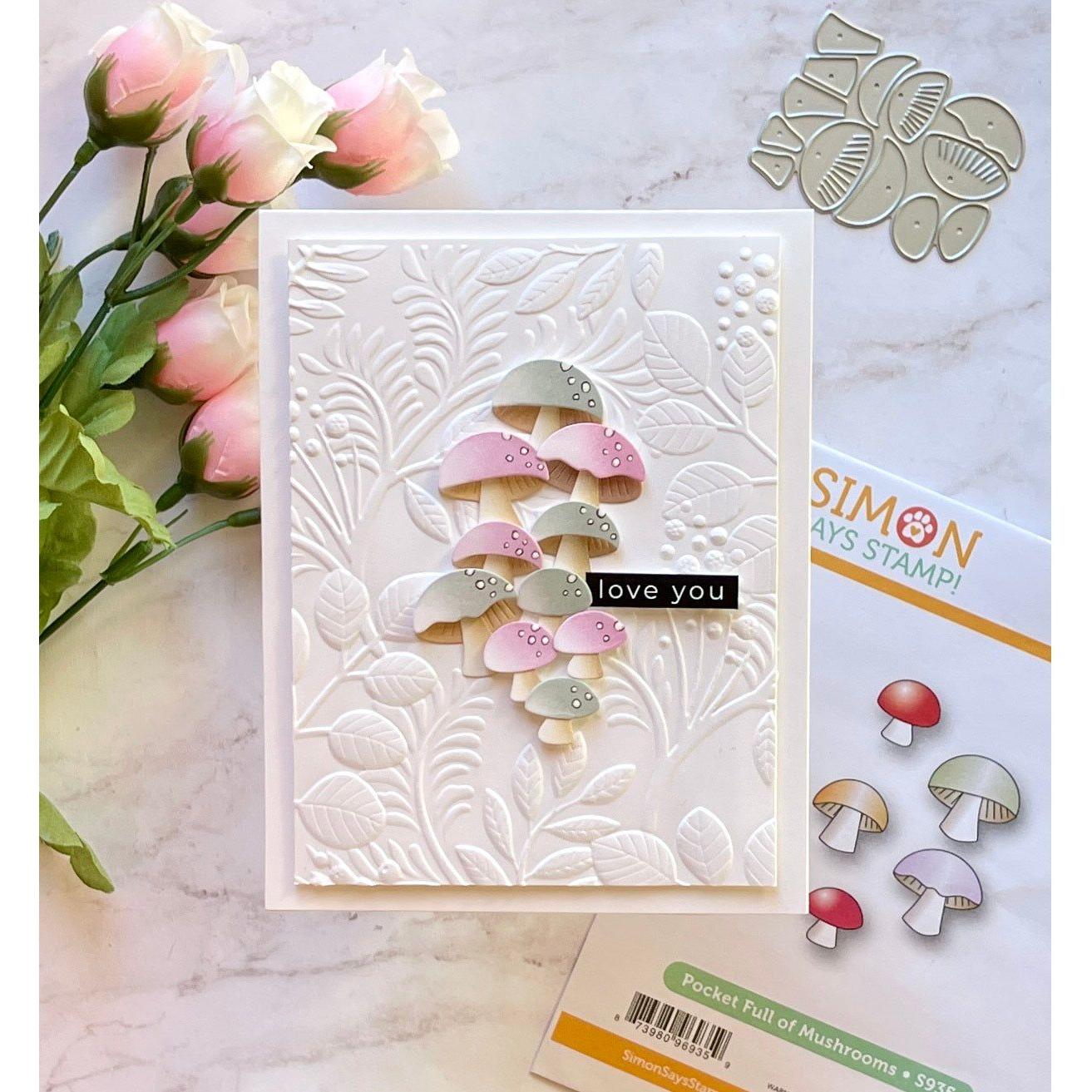 Simon Says Stamp Pocket Full of Mushrooms Wafer Dies s935 Festive Fun Love You Card | color-code:ALT02