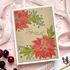 Simon Says Clear Stamp Poinsettia Swag 3140ssc Festive Fun Christmas Card