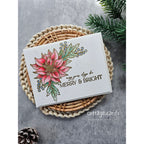 Simon Says Stamps and Dies Poinsettia Swag set886ps Festive Fun Christmas Card