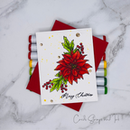 Simon Says Stamps and Dies Poinsettia Swag set886ps Festive Fun Christmas Card