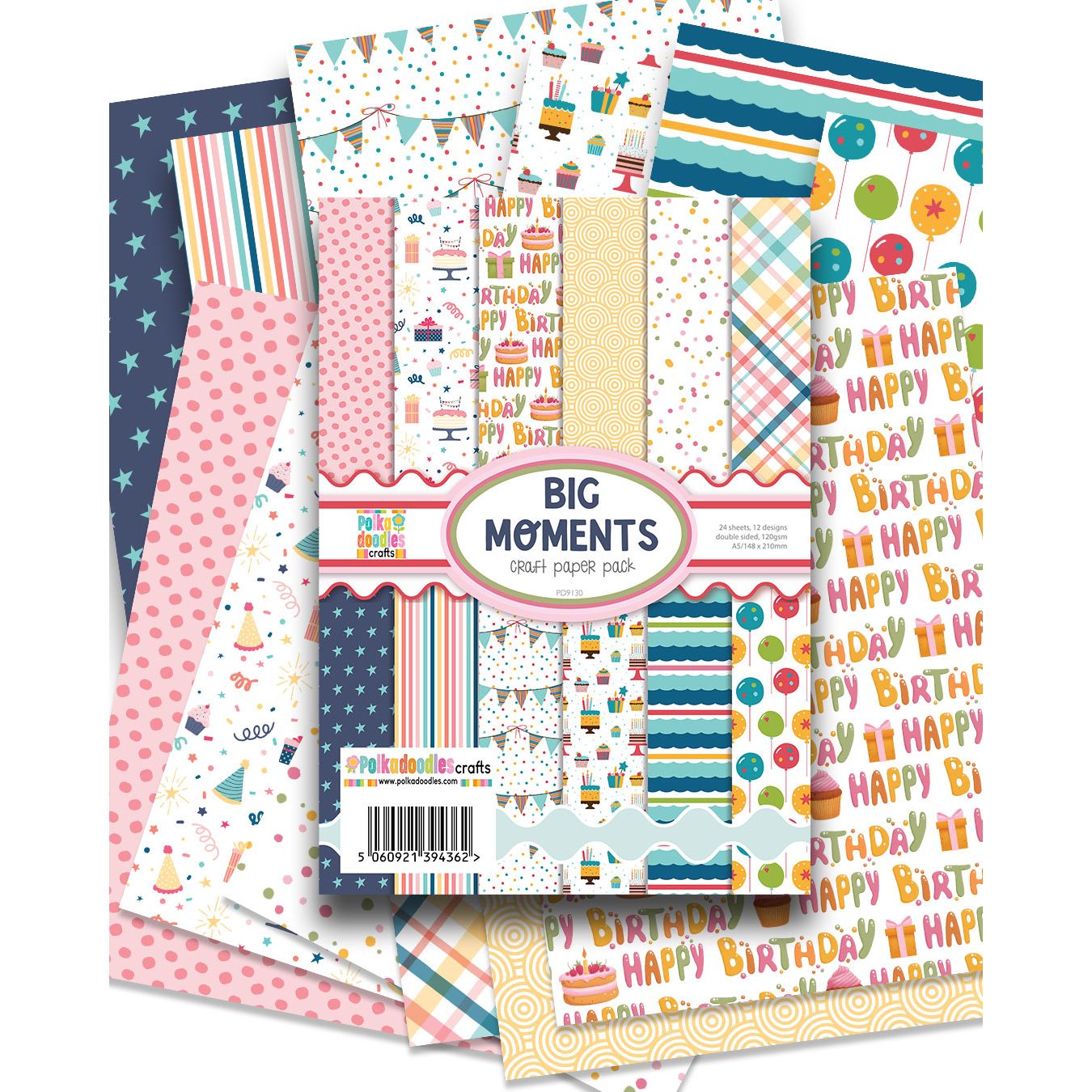 Polkadoodles Big Moments 6x8 Paper Pack pd9130