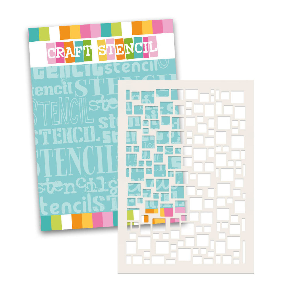 Polkadoodles Block it 6x8 Stencil pd9140