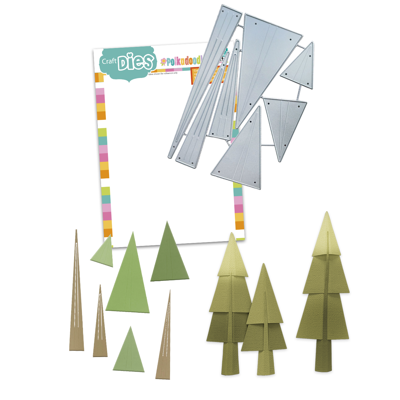 Polkadoodles Elegant Sculptured Trees Dies pd9193