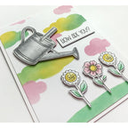 Polkadoodles Fluffy Clouds Duo Stencils pd9004 blooms