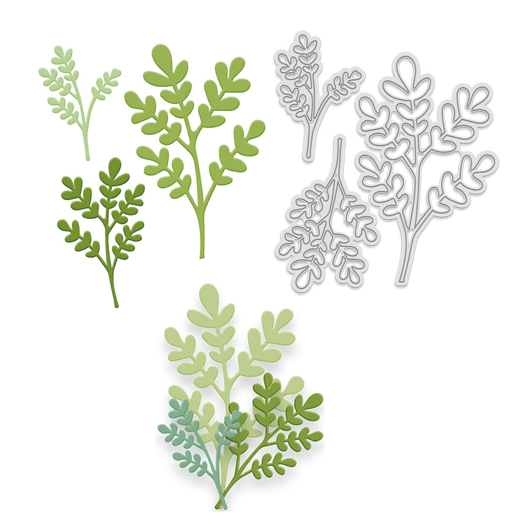 Polkadoodles Leafy fronds Dies pd8952 dies