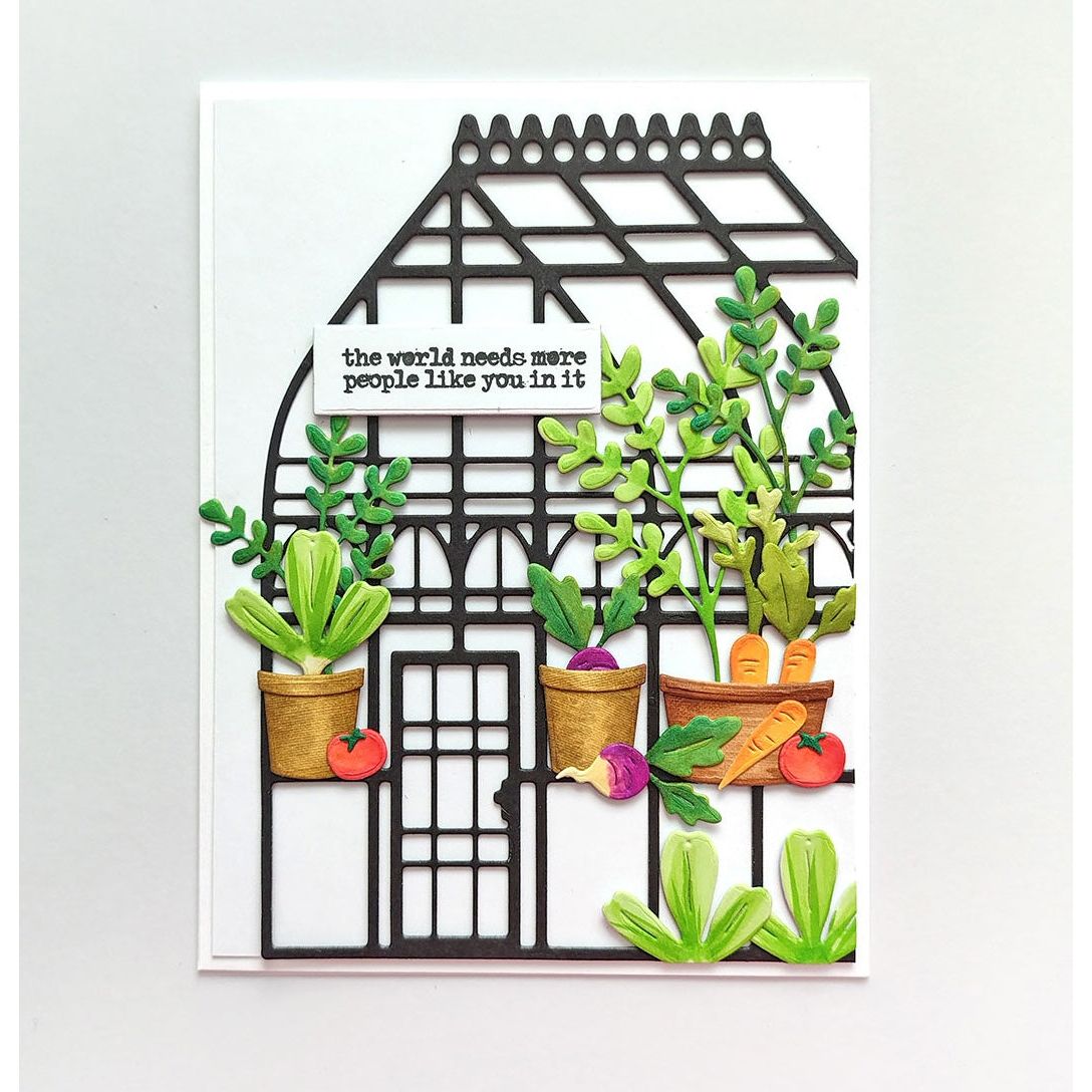 Polkadoodles Leafy fronds Dies pd8952 greenhouse