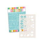 Polkadoodles Party Fun 6x8 Stencil pd9138