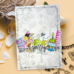 Polkadoodles Party Fun Clear Stamps pd8828 treats