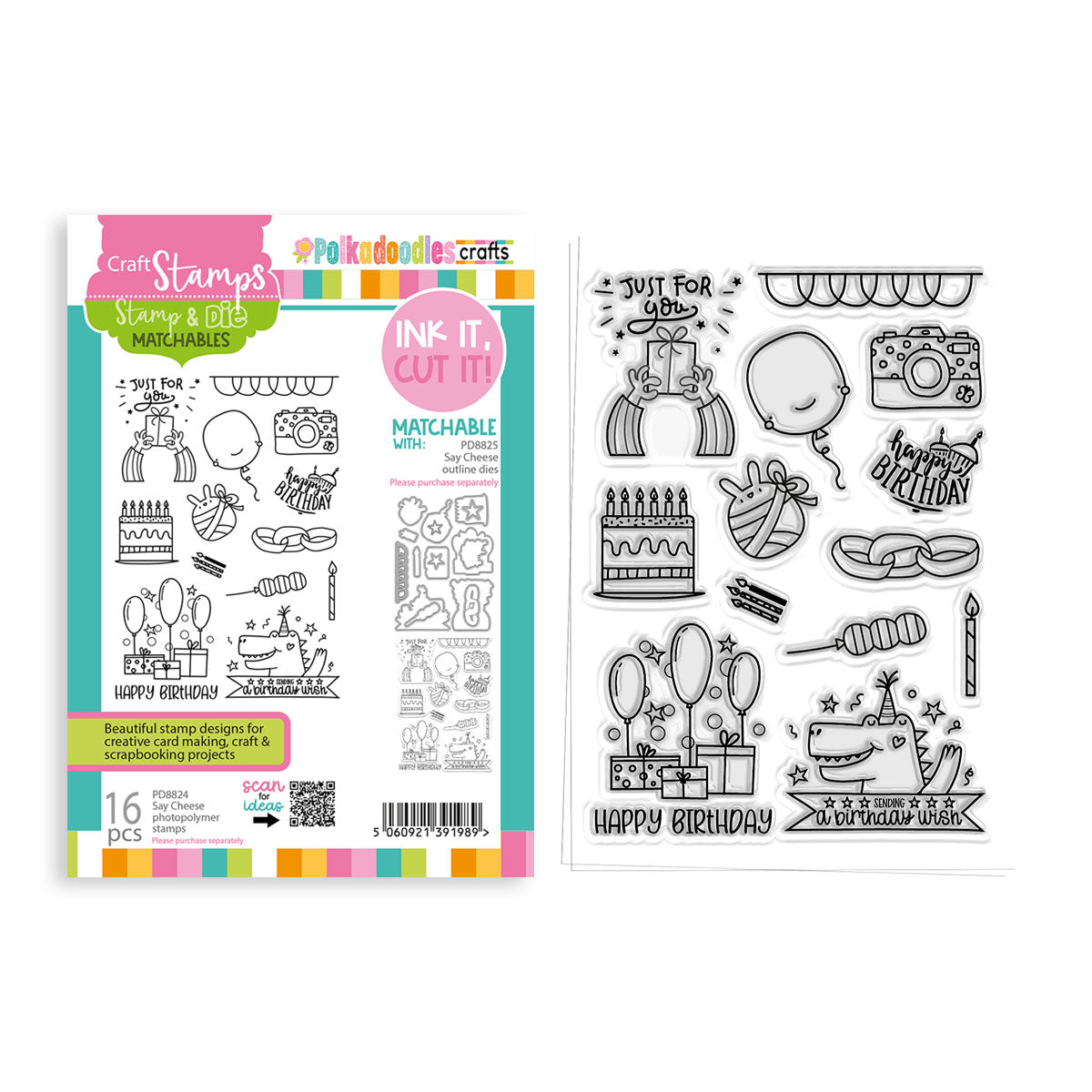 Polkadoodles Say Cheese Clear Stamps pd8824