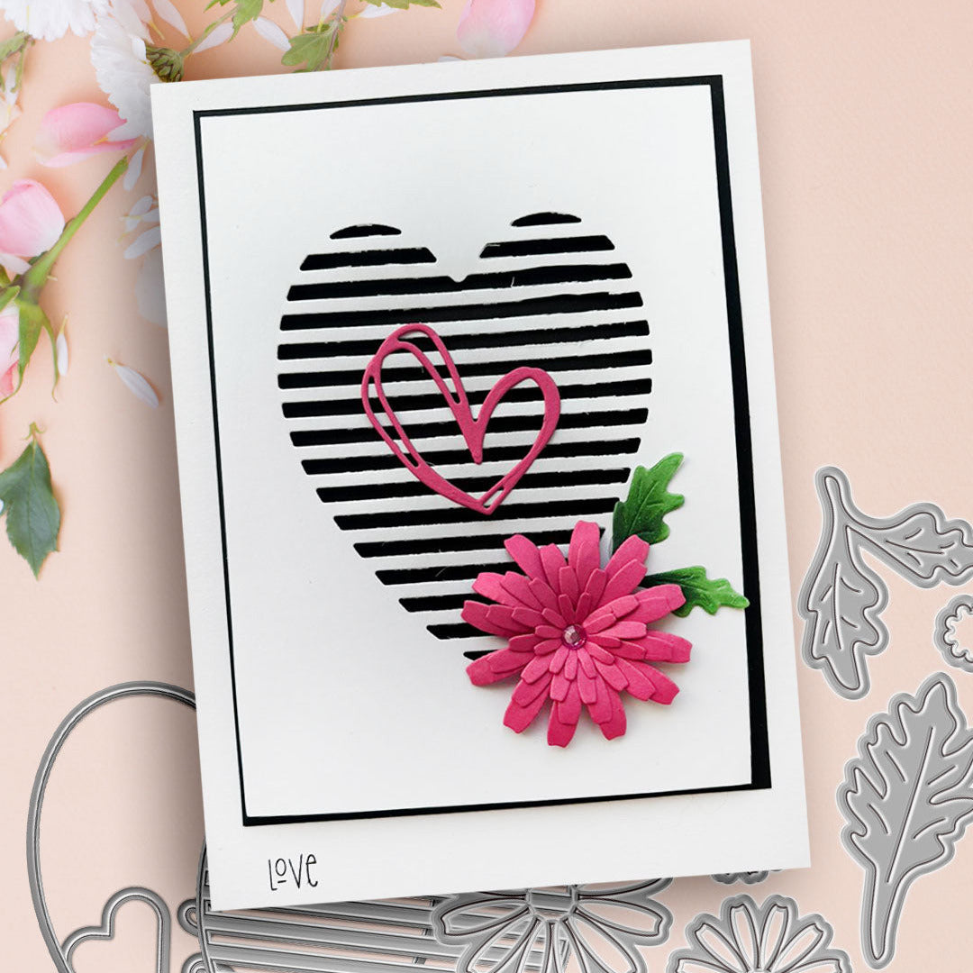 Polkadoodles Scribble Heart Dies pd9088 love