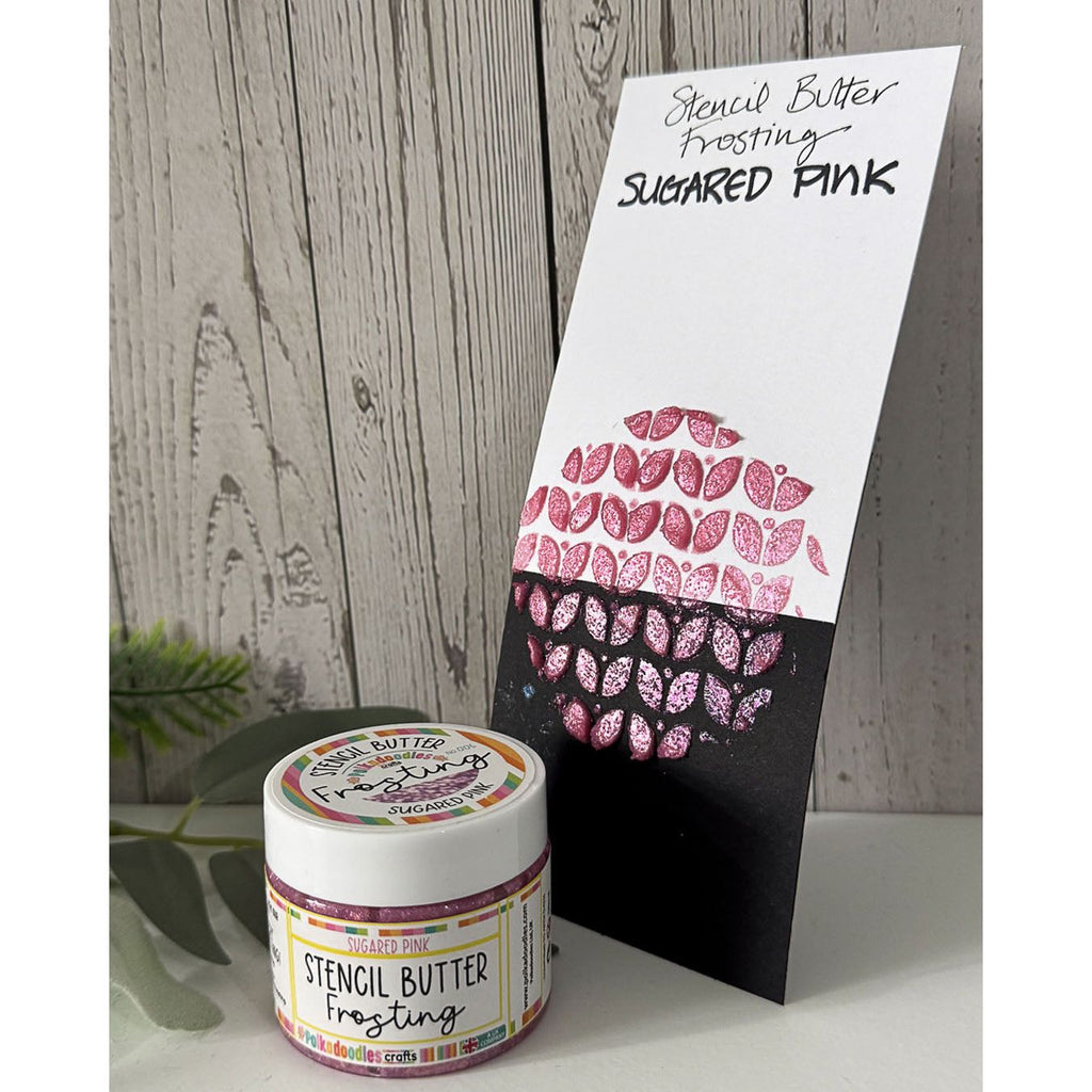 Polkadoodles Stencil Butter Frosting Sugared Pink pd8967