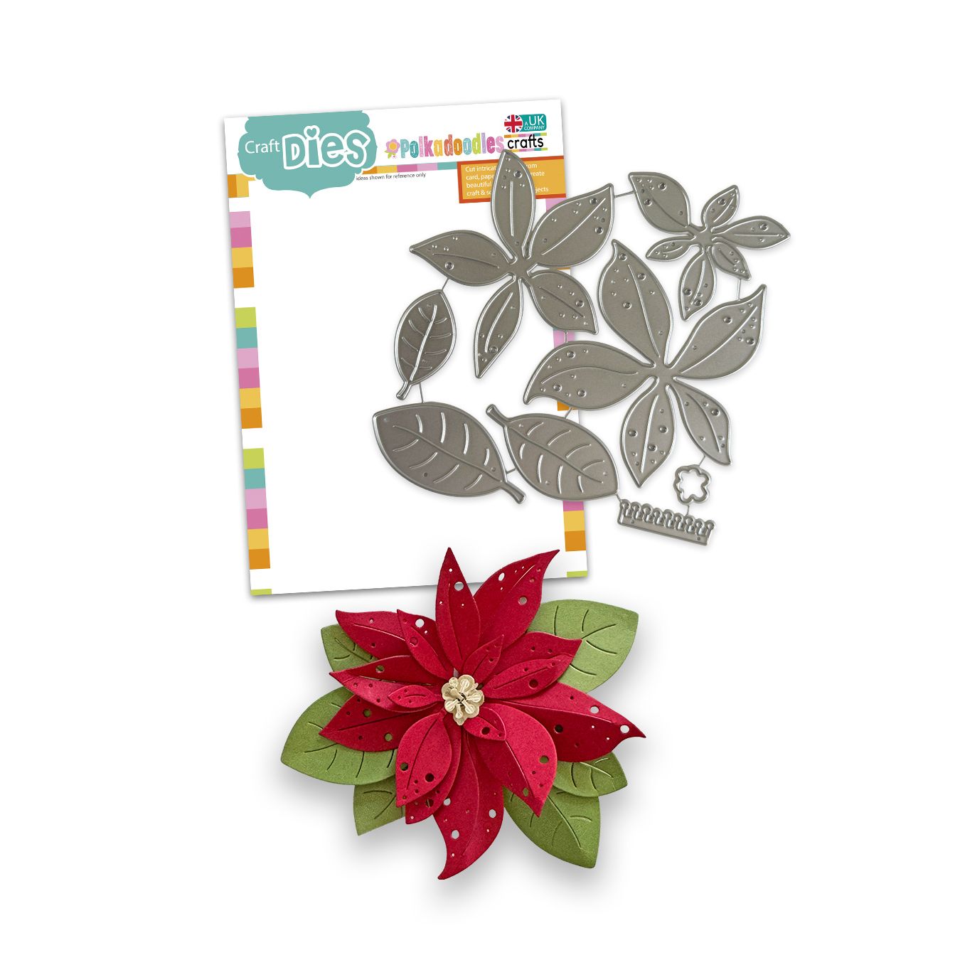 Polkadoodles Sweet Poinsettia Flower Dies pd9184 