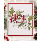 Polkadoodles Winter Botanical Bits Dies pd9189 noel floral and greenery holiday card