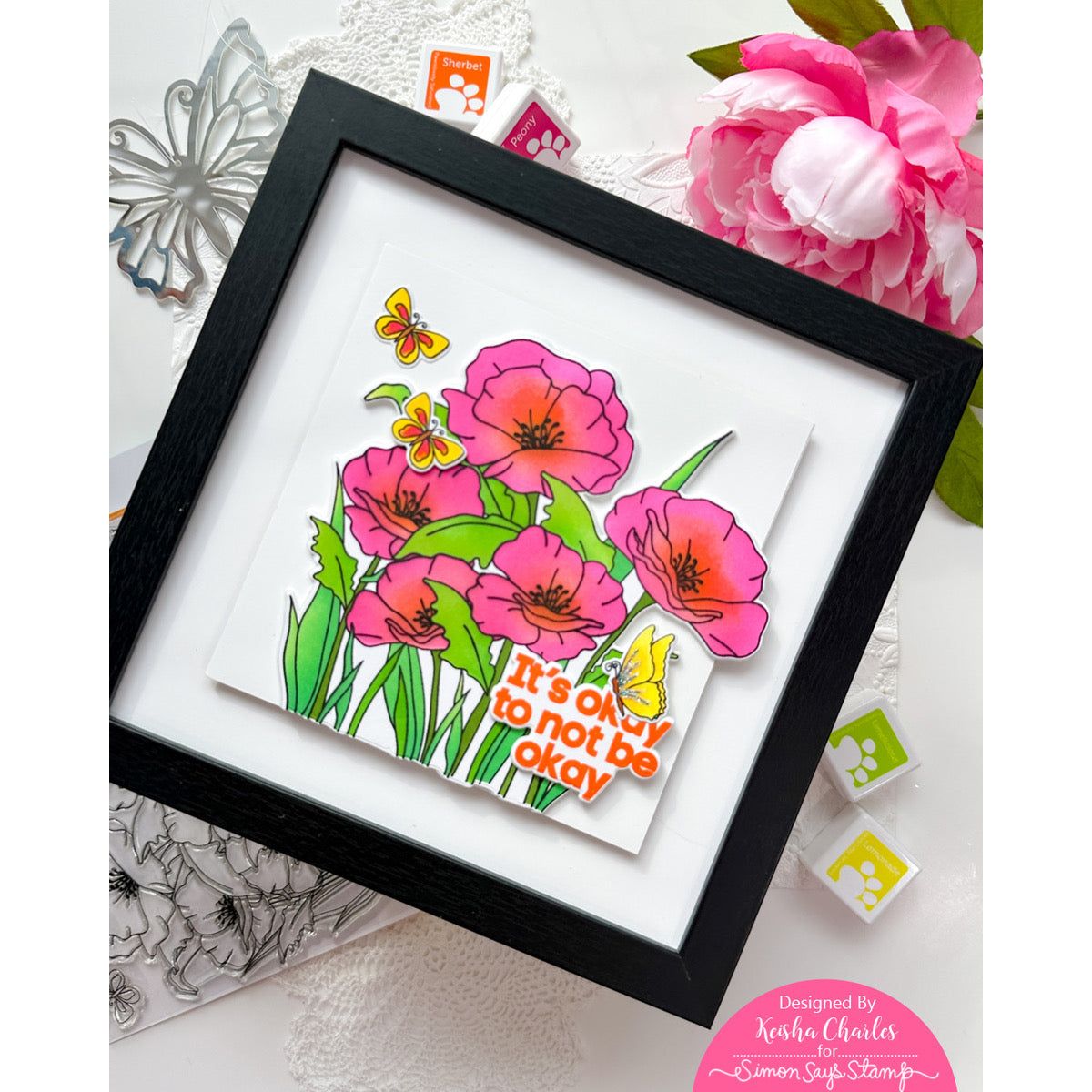 Simon Says Stamp Stencils Poppy Field ssst221690c Out Of This World