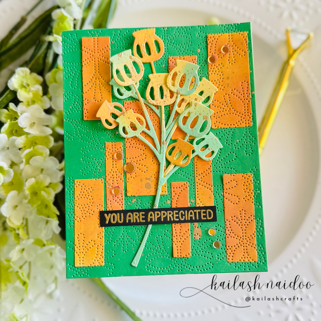 Simon Says Stamp Poppy Pods Wafer Dies 1314md Moments in Time You Are Appreciated Card