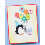 Poppy Stamps Birthday Penguin Dies 2701 balloon