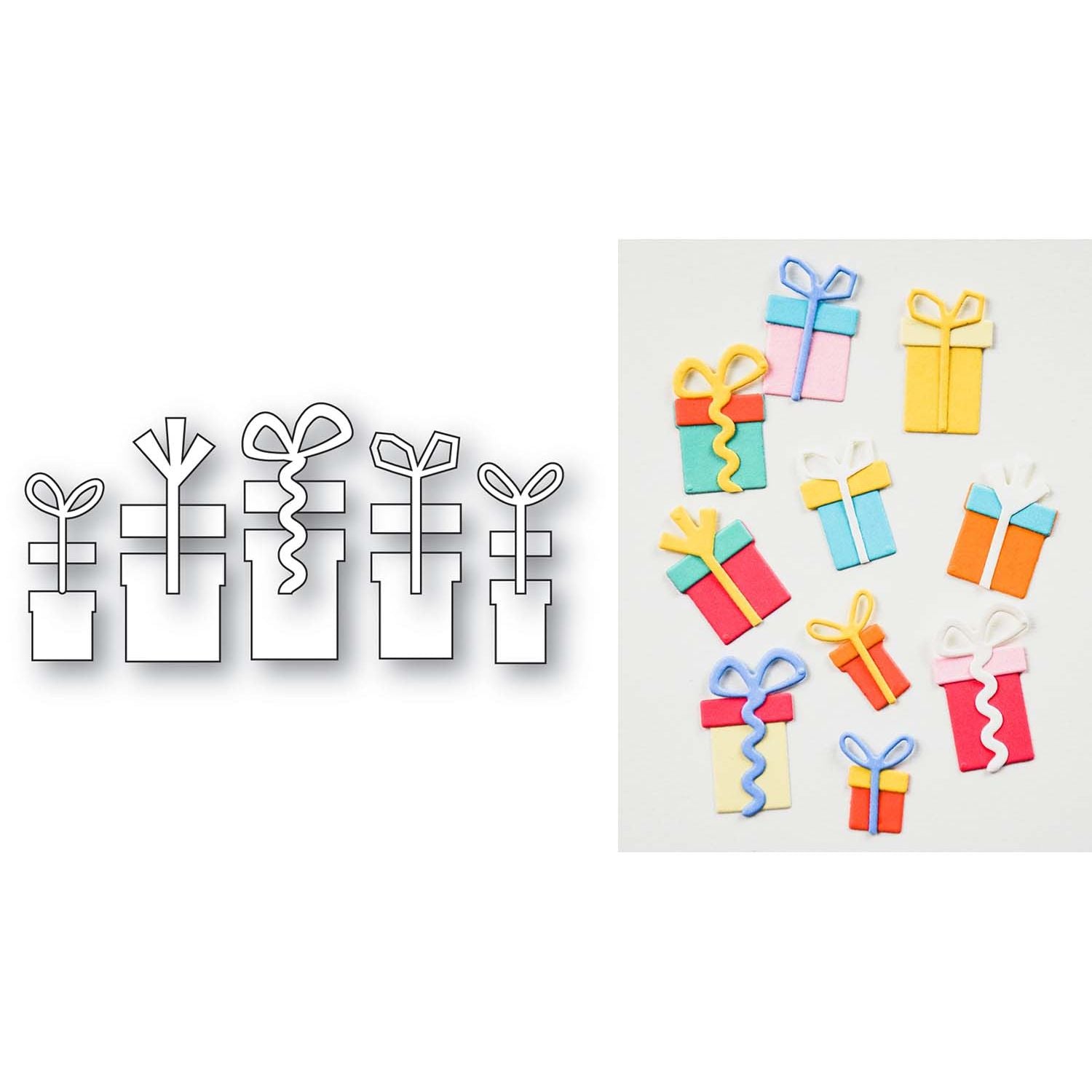 Poppy Stamps Frilly Gifts Dies 2699 present