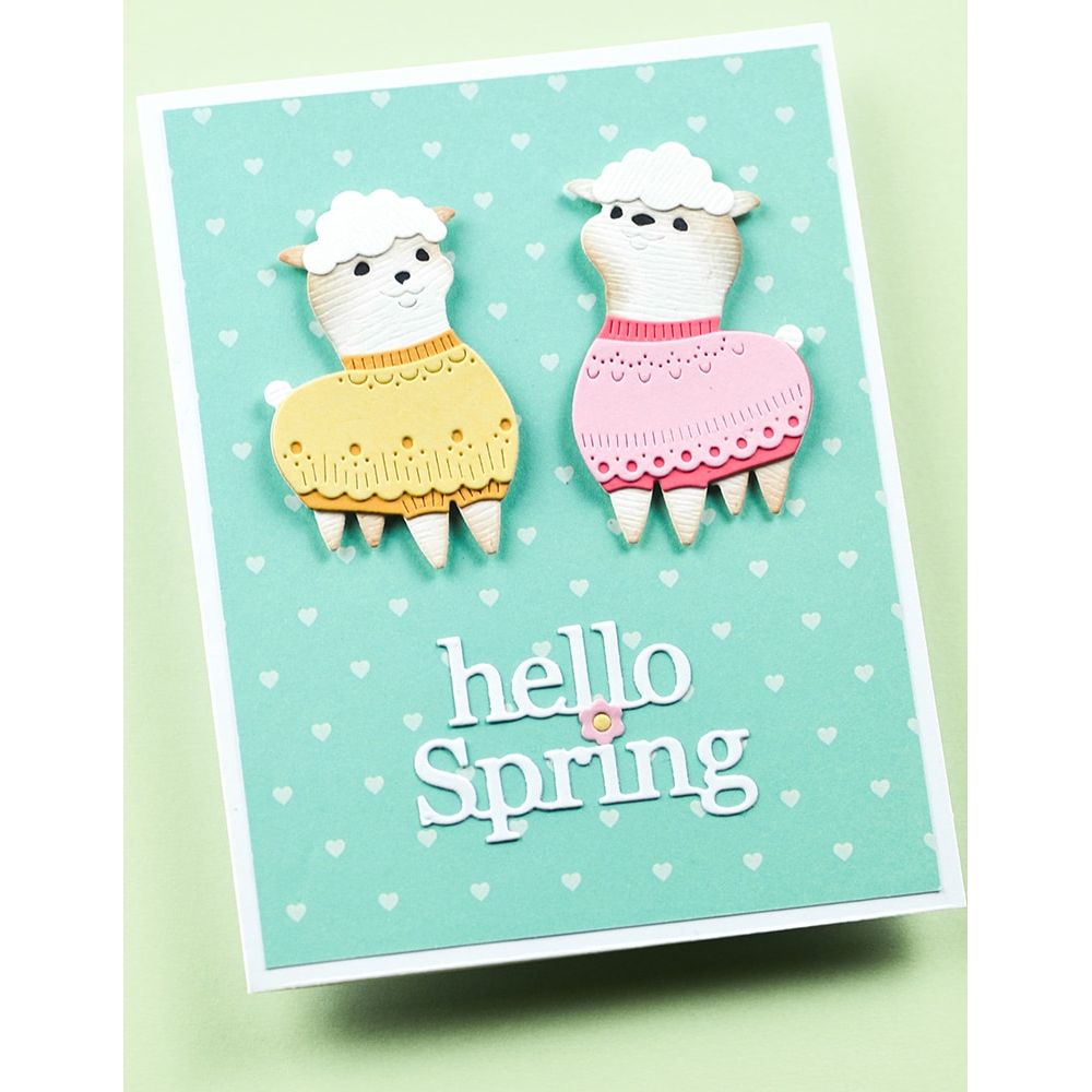 Poppy Stamps Hello Spring Dies 2730 sheep