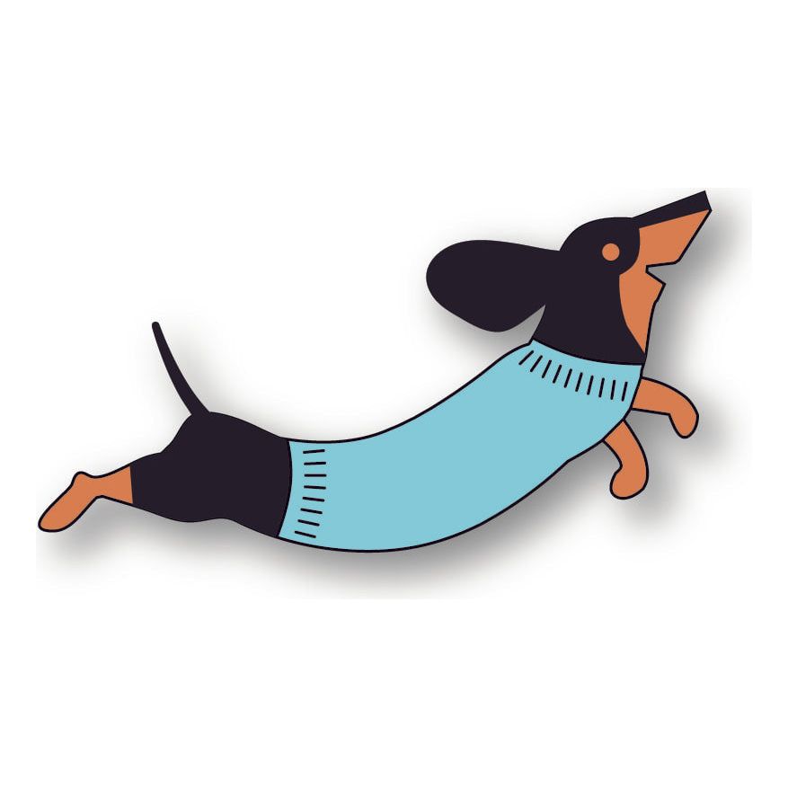 Poppy Stamps Leaping Dachshund Dies 2729