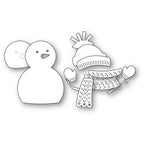 Poppy Stamps Nordic Bundled Snowman Dies 2745 layer