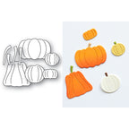 Poppy Stamps Pumpkin Patch Dies 2787 line work
