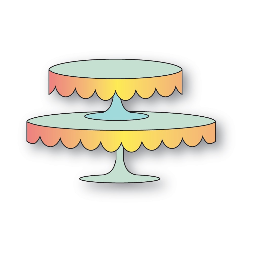 Poppy Stamps Scalloped Dessert Stands Dies 2674
