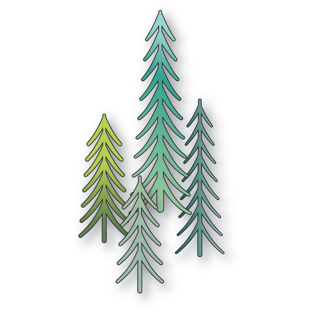 Poppy Stamps Trimmed Trees Dies 2794
