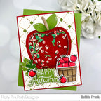 Pretty Pink Posh Apple Shaker Dies apples