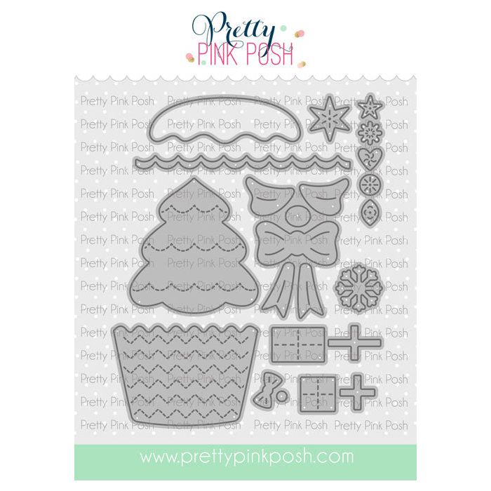 Pretty Pink Posh Big Christmas Cupcake Dies