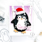 Pretty Pink Posh Birch Trees Dies penguin