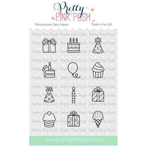 Pretty Pink Posh Birthday Icons Clear Stamps